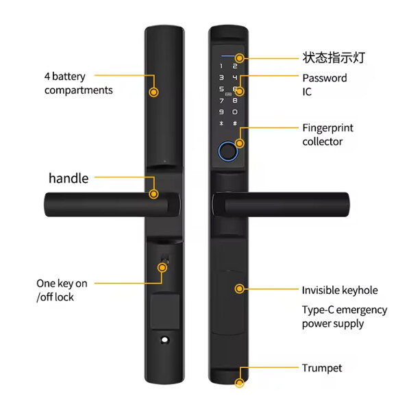 Cerradura Tuya F2 TUYA SMART CERRADURA WIFI EXT F2TY******