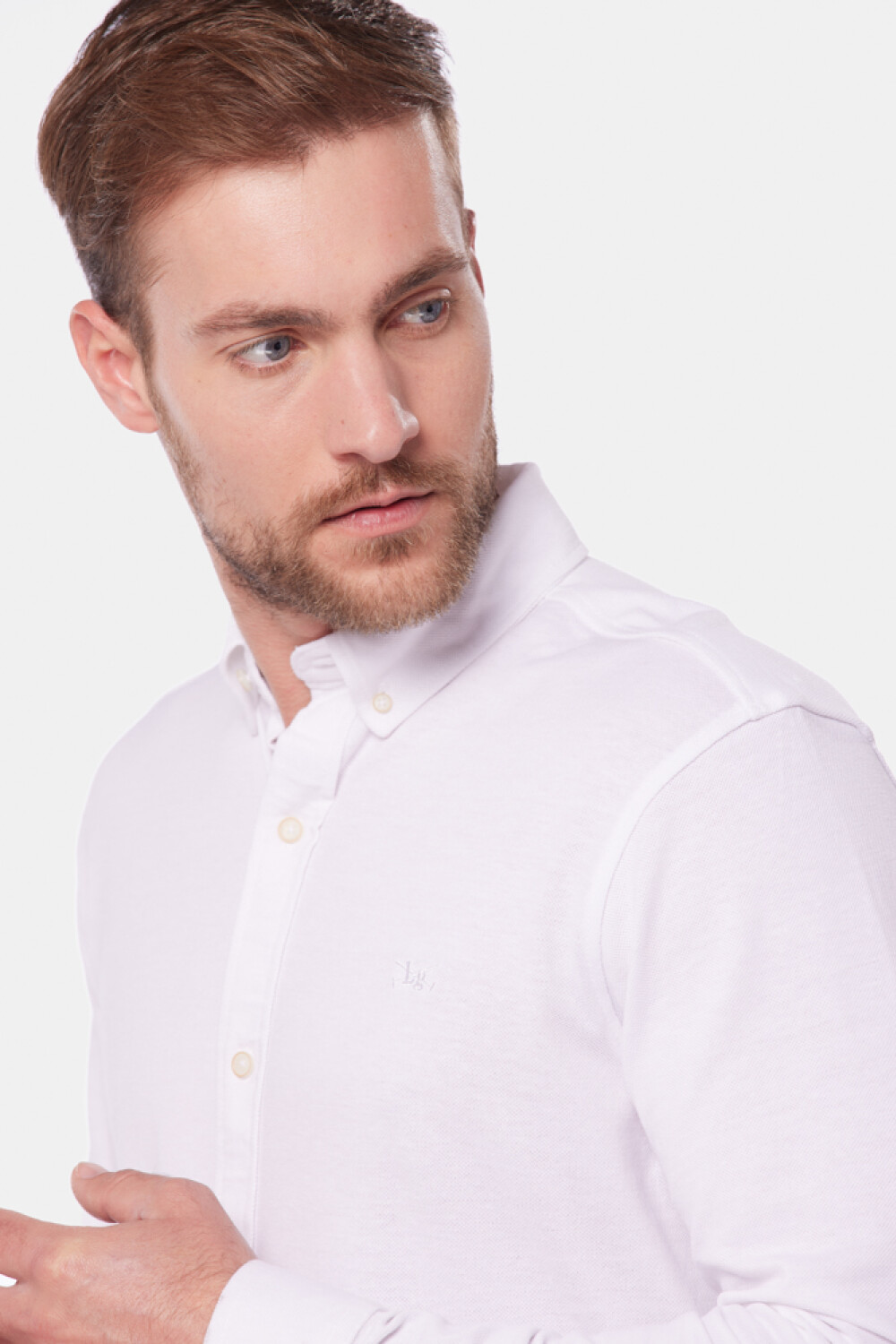 CAMISA LISA EN PIQUE Blanco