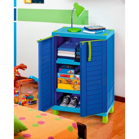 Armario infantil con 2 puertas y 2 estantes Rimax Azul