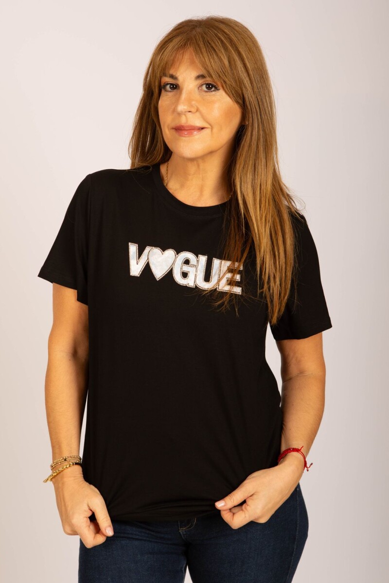 Remera Vogue - Negro 