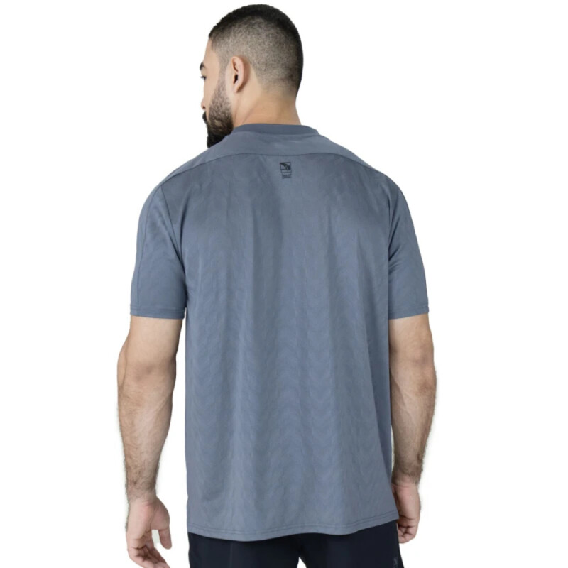TSHIRT MEN POLY/SPX EVERLAST JACQUARD GY S BK
