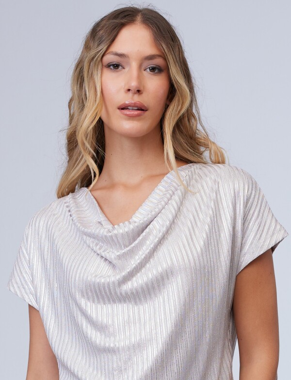 Blusa Lurex PLATEADO