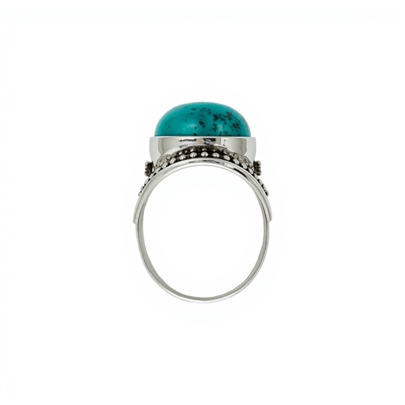 Anillo Oval - Plata 925-Turquesa-AN4698 conpiedra