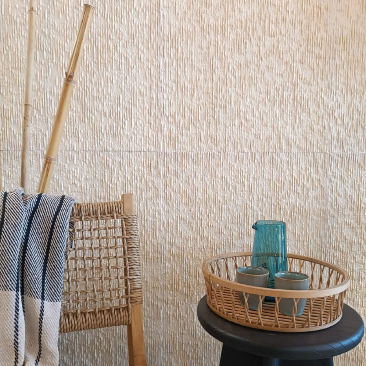 Revestimiento Piedra Flexible Tejido Beige 