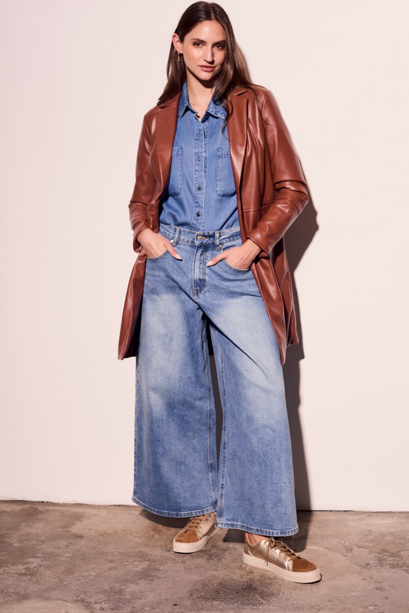 Trench Cuero Vegano Marron