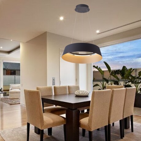 Campana led de Suspender DIMERIZABLE interior champagne 50W NEGRA