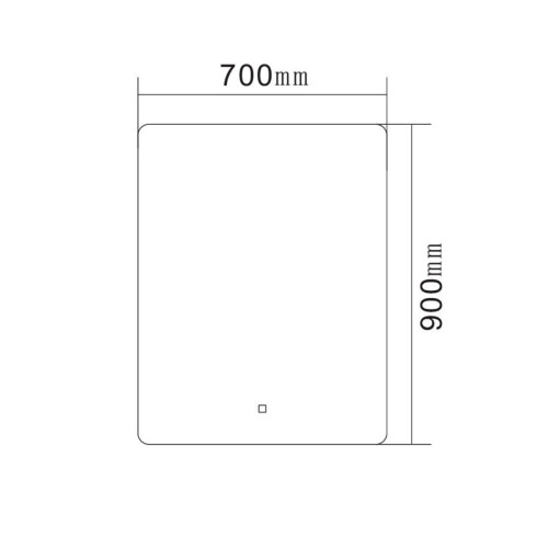 Espejo Frameless 70X90 Anticorrosion Con Luz Led Y Sensor One Touch 000