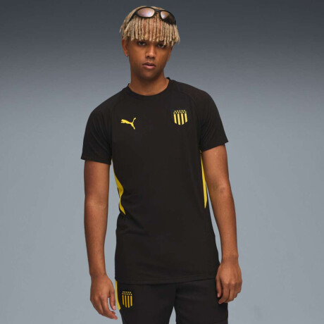 Remera Cap Evostripe Tee de Hombre Negro