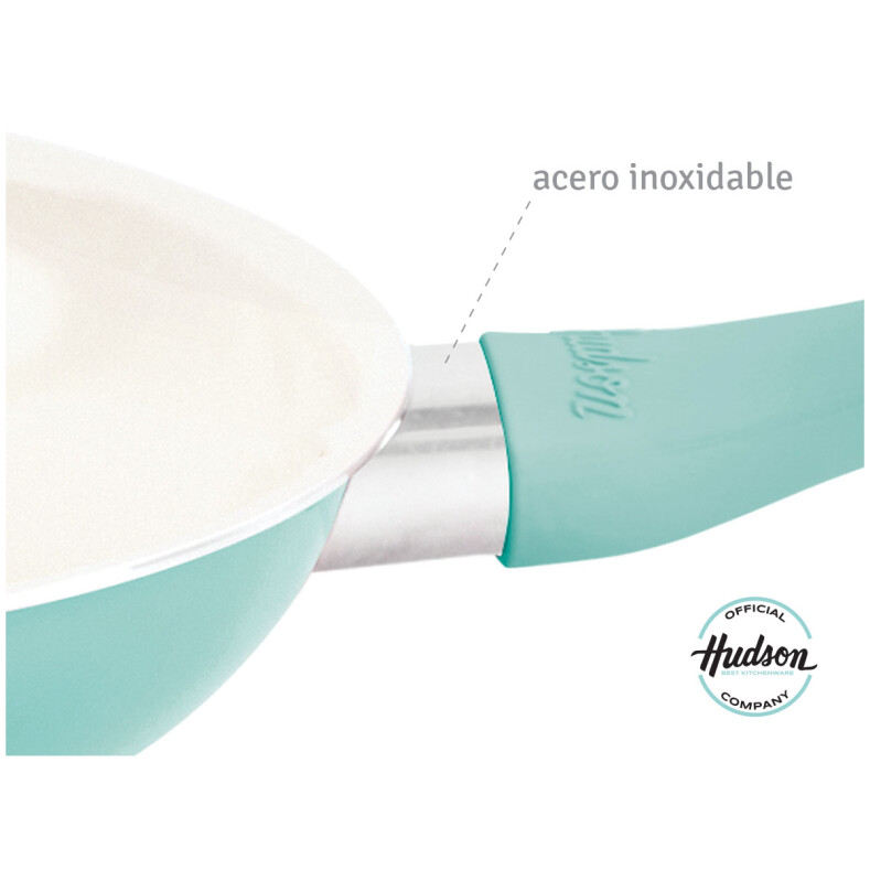 Sarten Antiadherente Cerámico Hudson 28 Cm Vintage Aqua Celeste