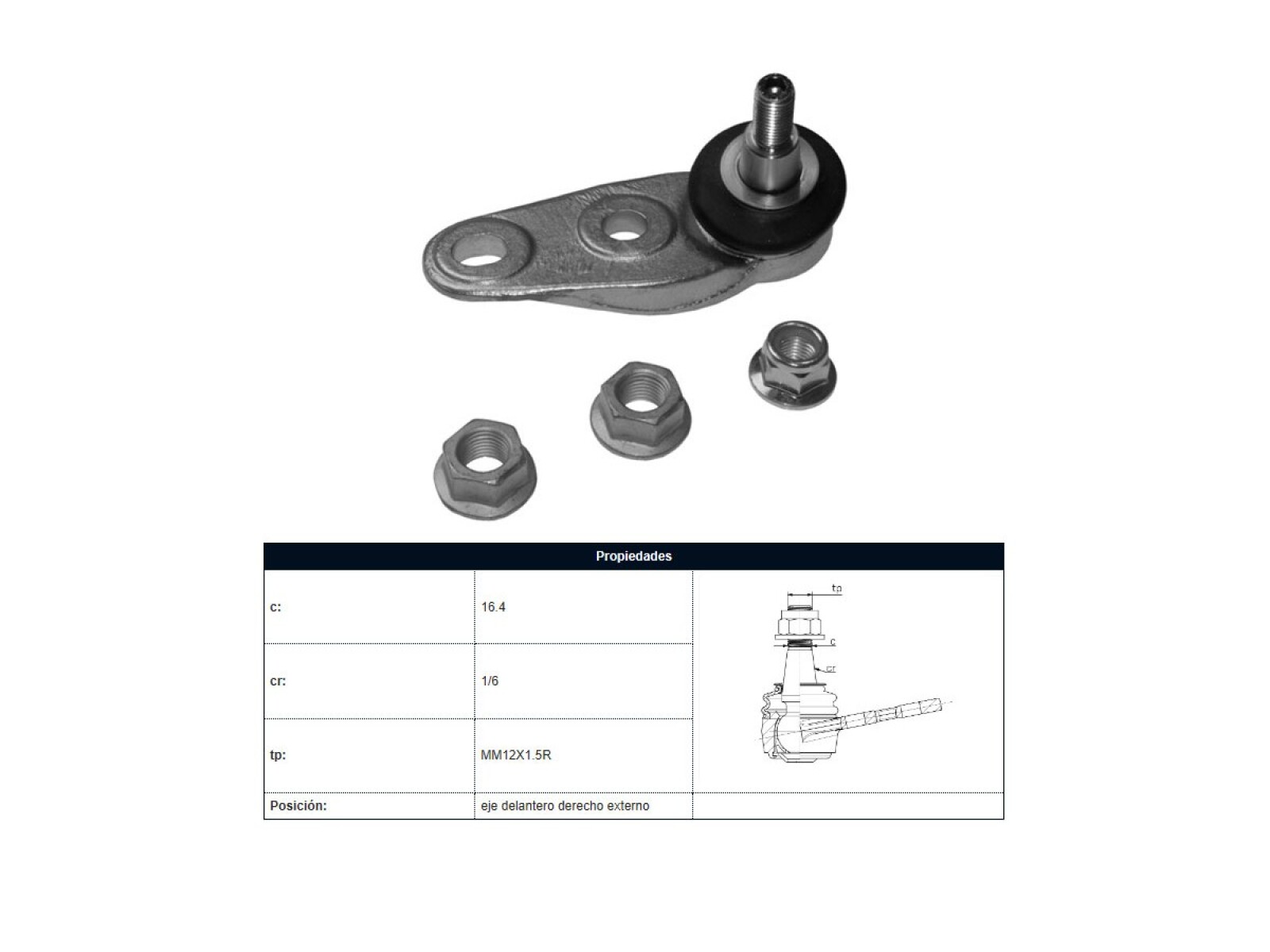 Rotula Del Mini Cooper S (R56)/Clubman Cooper S (R55)/Cooper (R56) 08-15 Der 