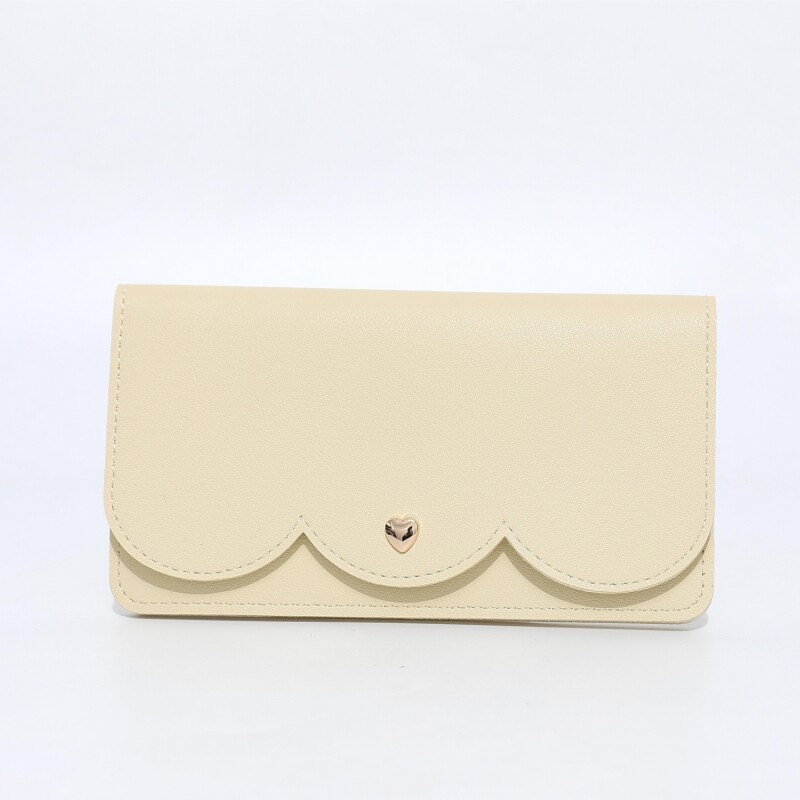 CARTERA LARGA CON BORDE ONDULADO (BEIGE) CARTERA LARGA CON BORDE ONDULADO (BEIGE)