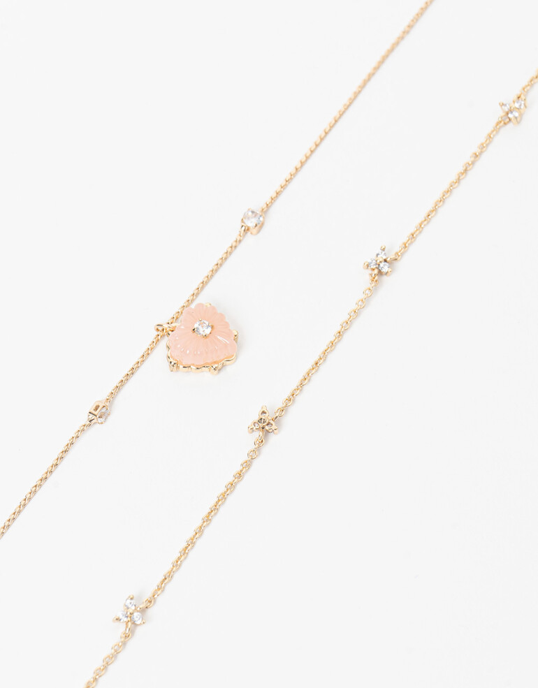Pulseras Flexibles Sets Strass Set De Pulseras Flexibles Multi Charm - Dorado