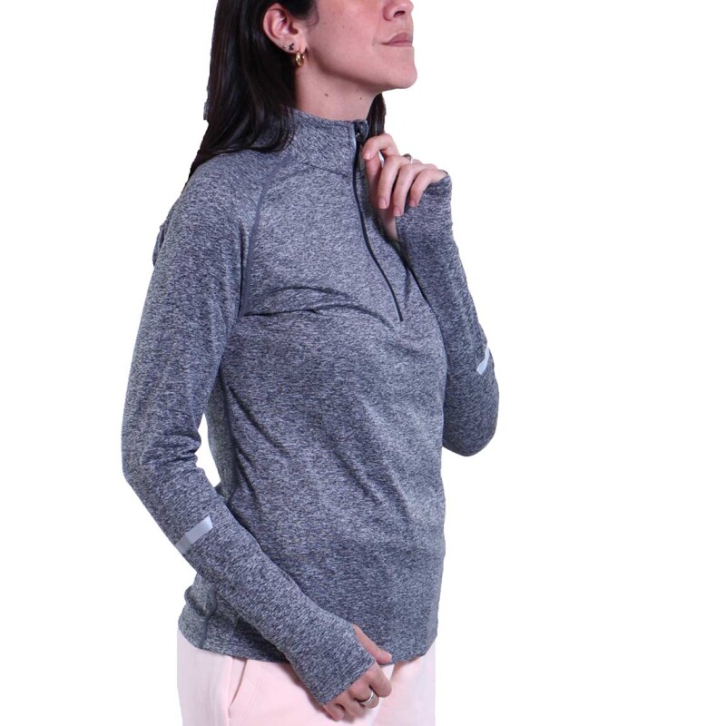 Topper Mid Layer Wmn Rng Ii Negro-melange