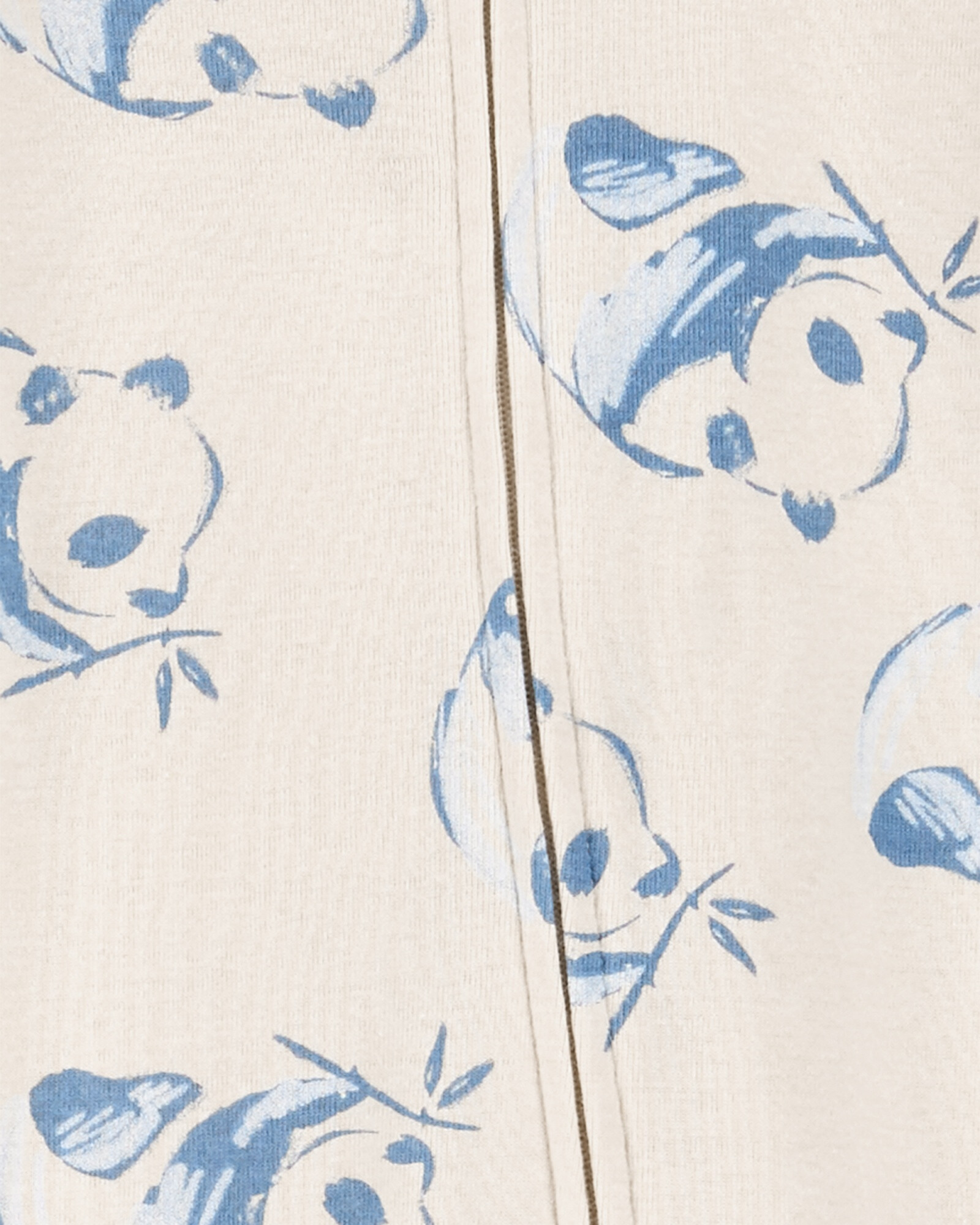 Pijama una pieza de algodón, con pie y gorro, diseño panda Pijama una pieza de algodón, con pie y gorro, diseño panda