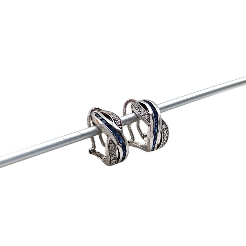 Caravanas Infinito con piedra-Plata 925-Piedra Zirconia-CA3010 conpiedra