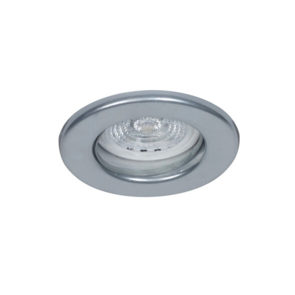 Luminaria de embutir fija redonda plata GU10 Ø8cm JU0126