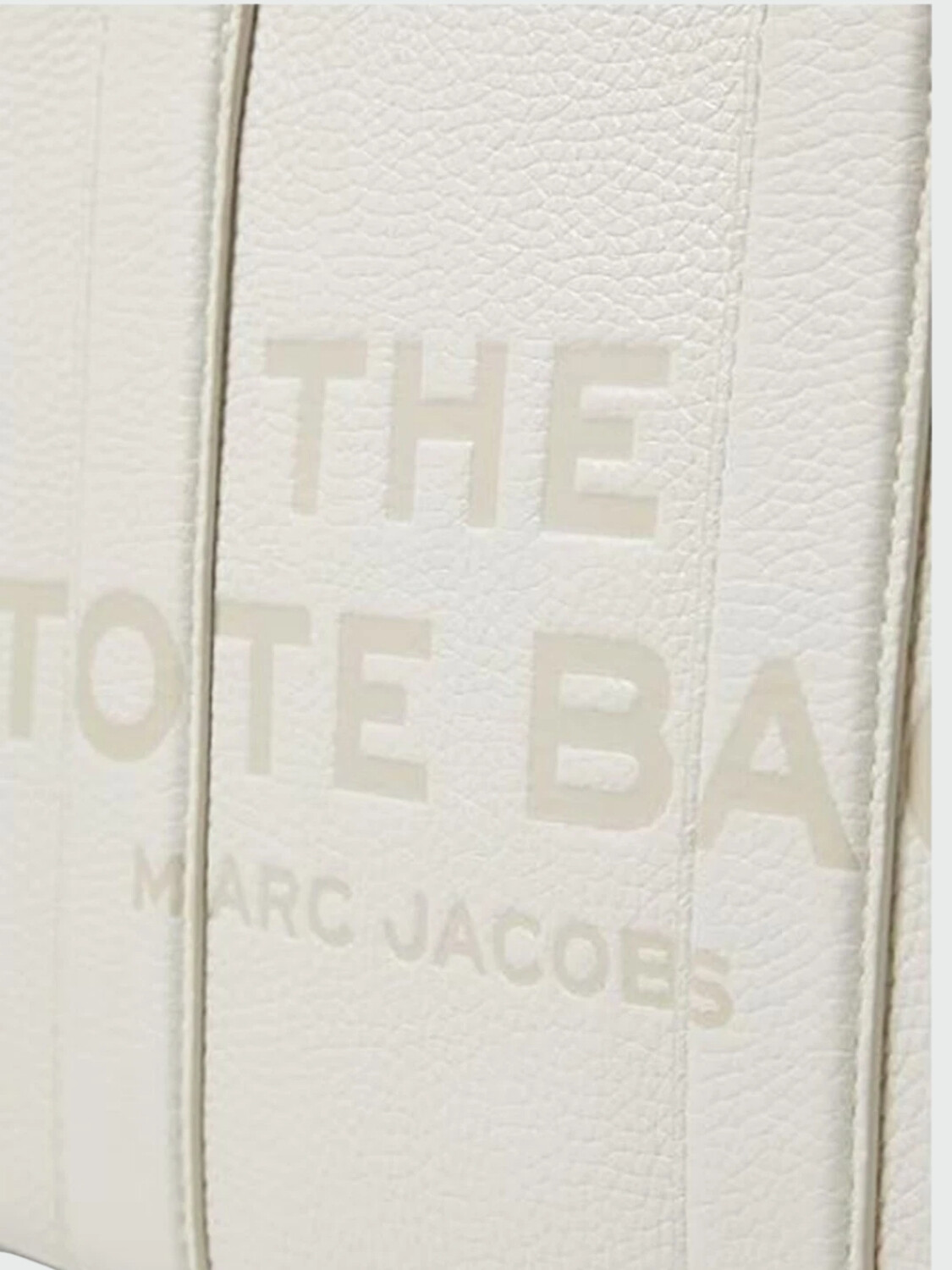 MARC JACOBS - THE LEATHER SMALL TOTE BAG Blanco