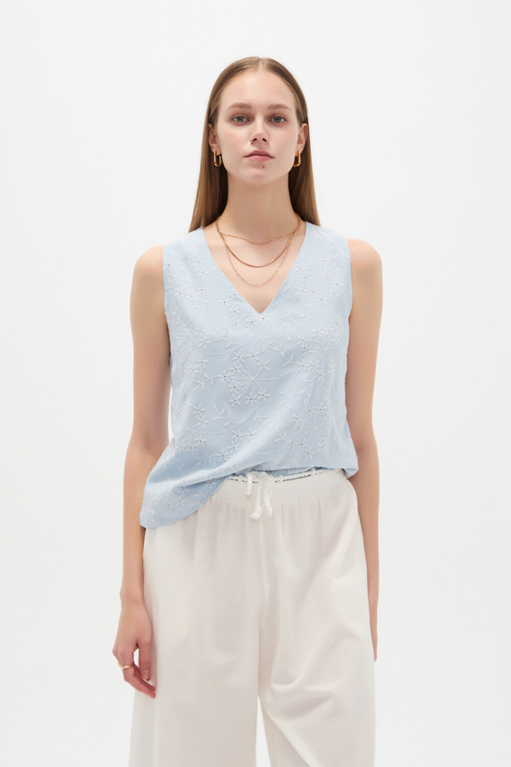 Musculosa Rivano Celeste Claro