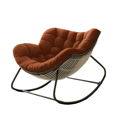 Silla Sillón Nido Mecedor Acolchado Grande Relax Marron