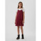 BTTN FRNT SLIP DRS BURGUNDY FLORAL