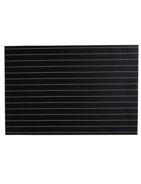 INDIVIDUAL PVC RAYAS BLANCAS 45x30CM NEGRO INDIVIDUAL PVC RAYAS BLANCAS 45x30CM NEGRO