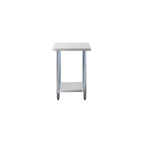 Mesada Central con Estante Inferior de Acero Inoxidable 60 x 60 x 85 cm Mesada Central con Estante Inferior de Acero Inoxidable 60 x 60 x 85 cm
