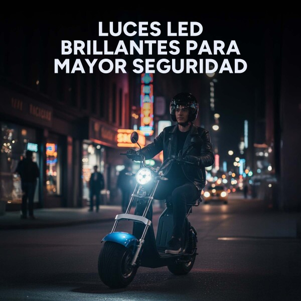 Moto Electrica Gogreen Deluxe 1500W 16Ah 30Km Autono. 45Km/h Color Variante Azul