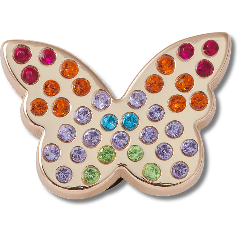 Jibbitz™ Charm Gold Rainbow Butterfly Multicolor