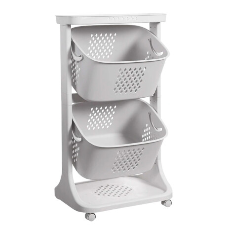 Carro Organizador 2 Canastos y Estante Baño y Cocina 031-8 001