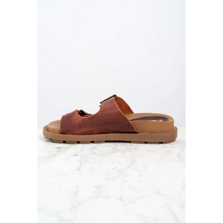 Sandalia Cuero Caramelo