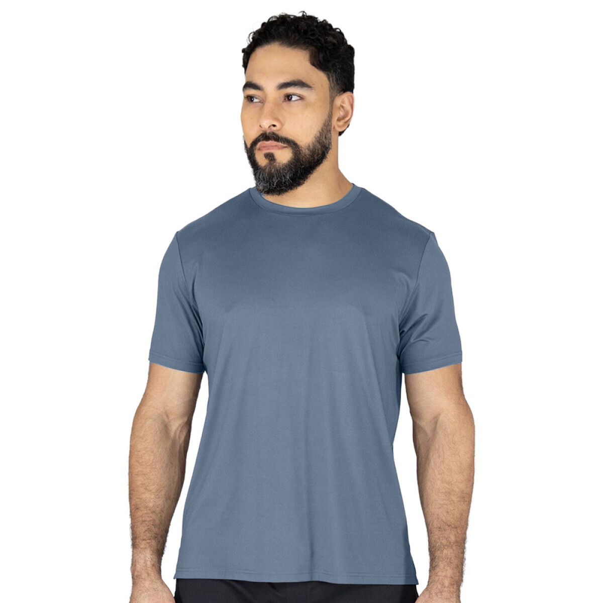 TSHIRT MEN POLY/SPX EVERLAST E-DAY BL S - AZUL CARIBE/CHUMBO/BLANCO 