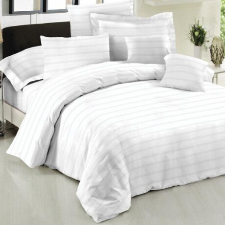 Juego de Sábanas Cotton Flor 2 Plazas Extra KING BLANCA