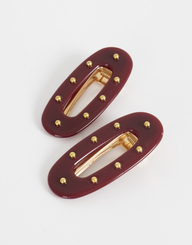 Piquitos Con tachas Set De Hebillas Tic Tac - Combinacion Bicolor