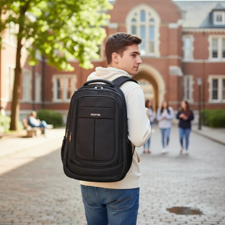 Mochila Sport 18" Para Notebook Candado Integrado Reforzada Negro
