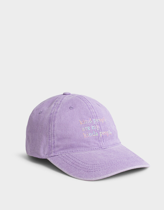 Caps Denim Gorra Canvas "kind People" - Violeta Lila