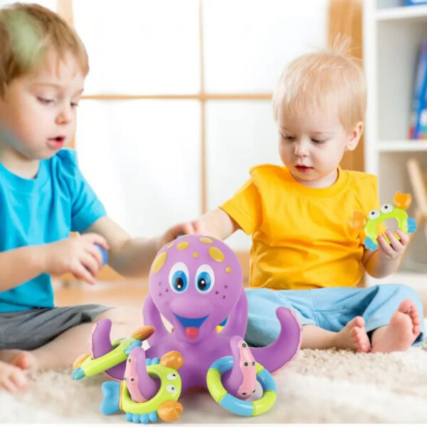 Juguete Pulpo Flotador Baño Agua Playa Piscina Infantil Bebe Variante Color Violeta