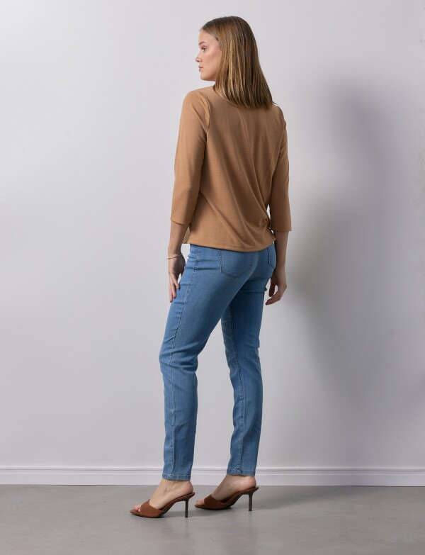 Blusa Zips TOSTADO