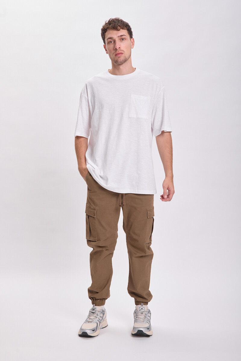 Pantalón cargo jogger - Tostado 