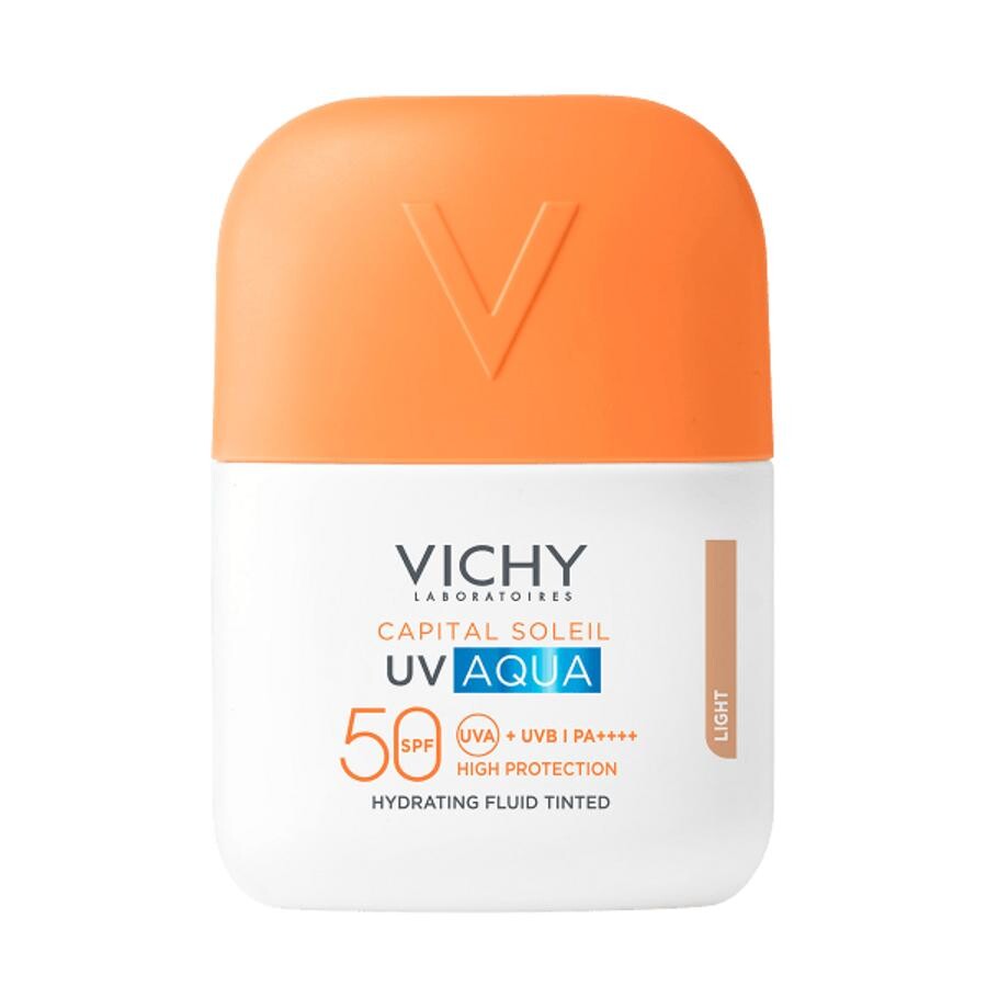 Protector Solar Facial UV Aqua Fluido Hidratante Tono Claro FPS 50 - Vichy Protector Solar Facial UV Aqua Fluido Hidratante Tono Claro FPS 50 - Vichy