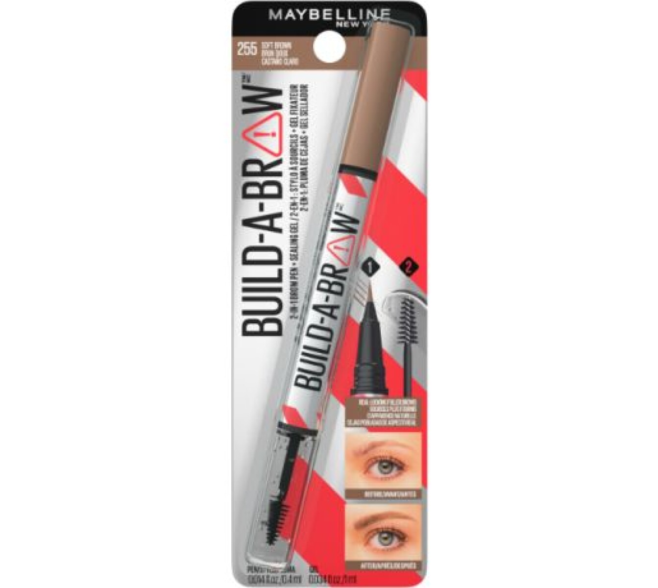 Maybelline Delineador de Cejas Build a Brow N°255 Soft Castaño Claro – Look Natural y Preciso 