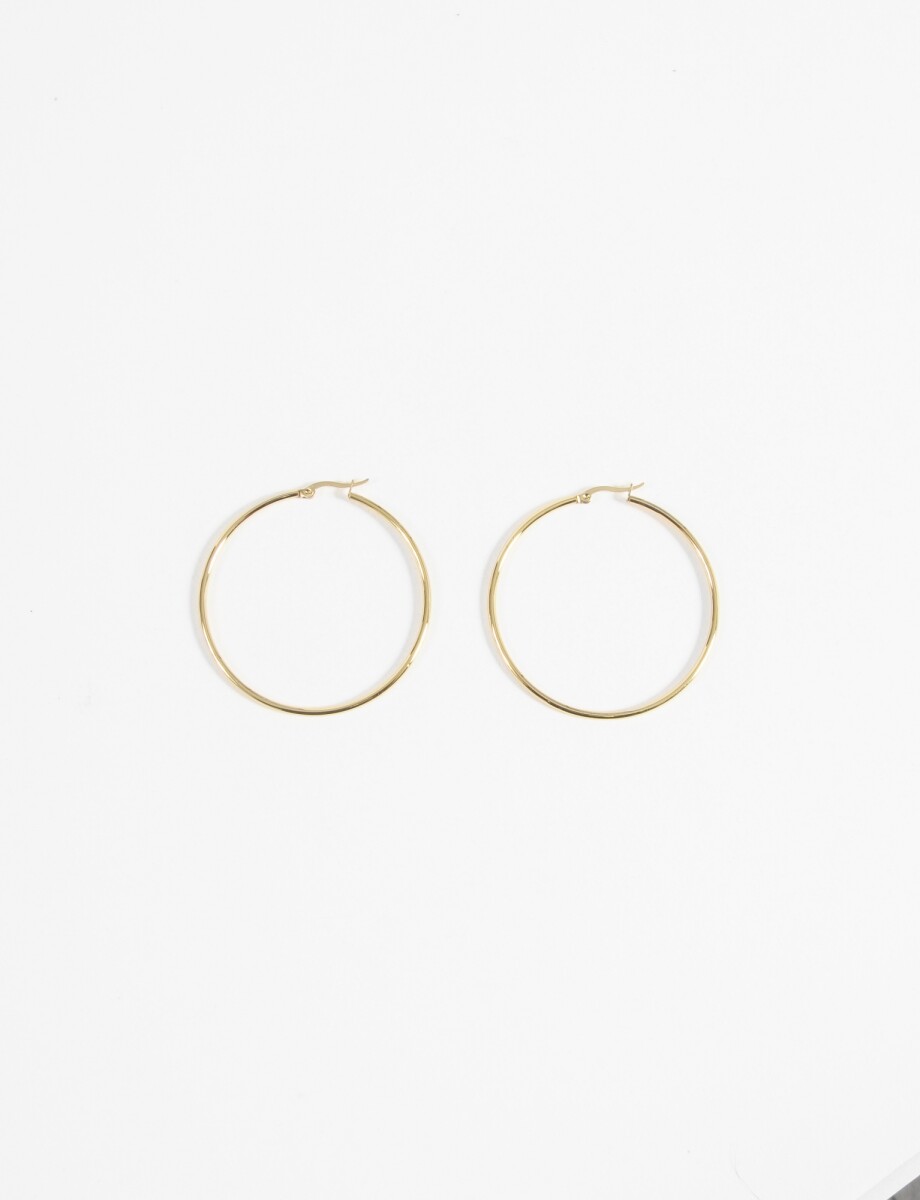 Aros acero extra large - dorado 