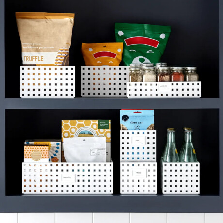 Contenedor organizador plastico 14x7x4cm Blanco