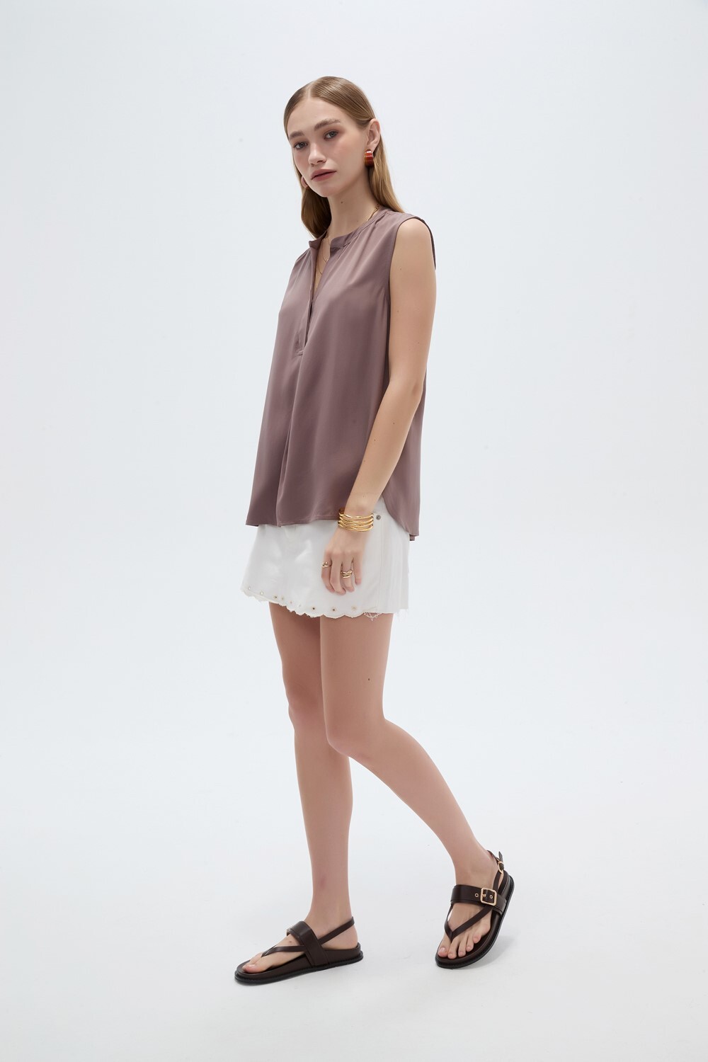 Blusa Tavia Taupe / Mink / Vison