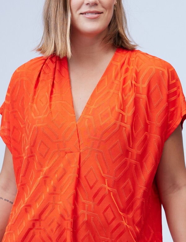 Blusa Labrada Oversize ANARANJADO