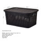 Caja simil rattan 2,5lts. (23x15,5x11cm) CHOCOLATE