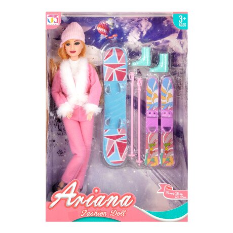 Muñeca articulada con set para esquiar Muñeca articulada con set para esquiar