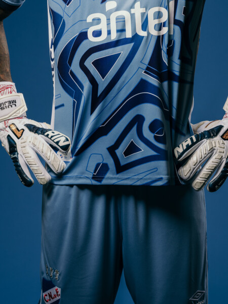 SHORT GOLERO OFICIAL<br /> 2025 Nacional Hombre Celeste, Blanco