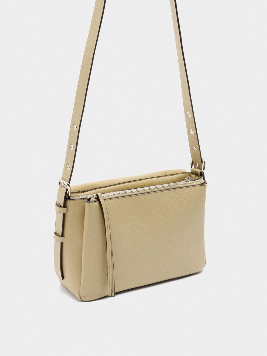 Bolso Bandolera Con Piel amarillo