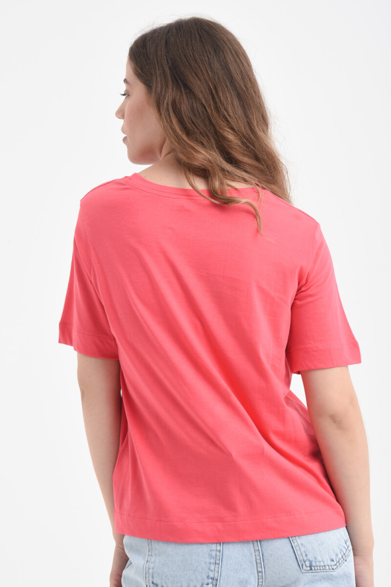 Camiseta manga corta algodón orgánico Rosa