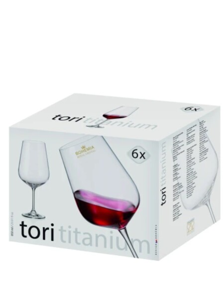 Juego de copas x 6 - cristal de bohemia Titanium x 600 ml Juego de copas x 6 - cristal de bohemia Titanium x 600 ml